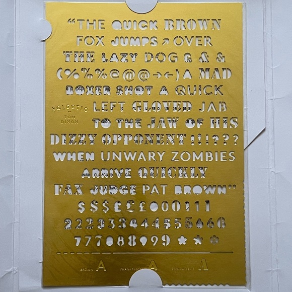 TOOL The Copycat by Tom Dixon: Etched Brass Stencil Sheet - Picture 9 of 10
